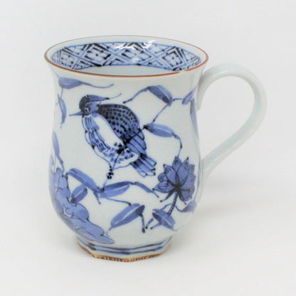 Mug, Fitz & Floyd, Yamadori Pattern, Blue Bird on Branch, Sometsuke Japan, Vintage, SOLD