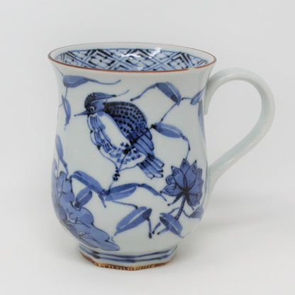 Mug, Fitz & Floyd, Yamadori Pattern, Blue Bird on Branch, Sometsuke Japan, Vintage, SOLD