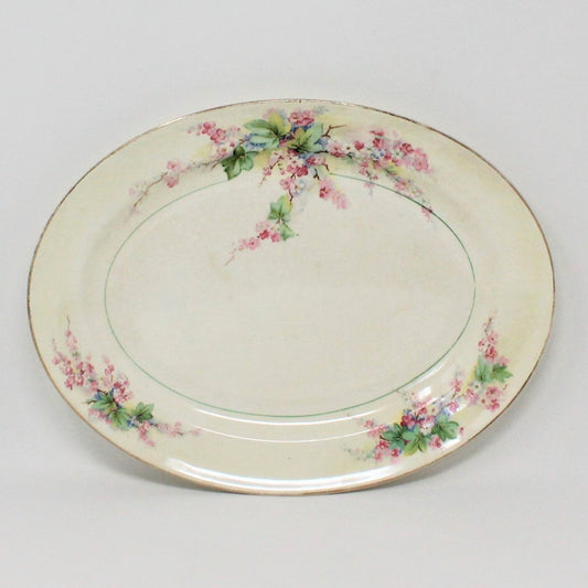 Serving Platter, Pope Gosser, Peggy Pattern, Pink Floral, Vintage