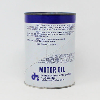 Coin Bank, Britelube Motor Oil Tin Quart Can, Vintage