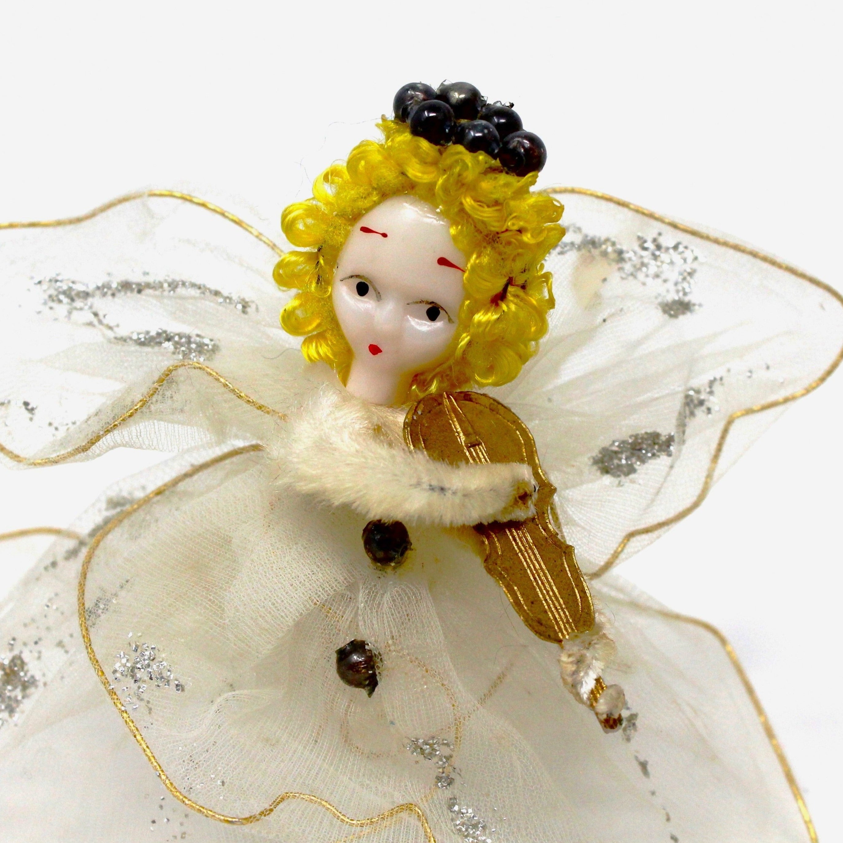 Vintage Japan White Angel outlet Christmas Tree Topper Decoration Delta Novelty Pair.