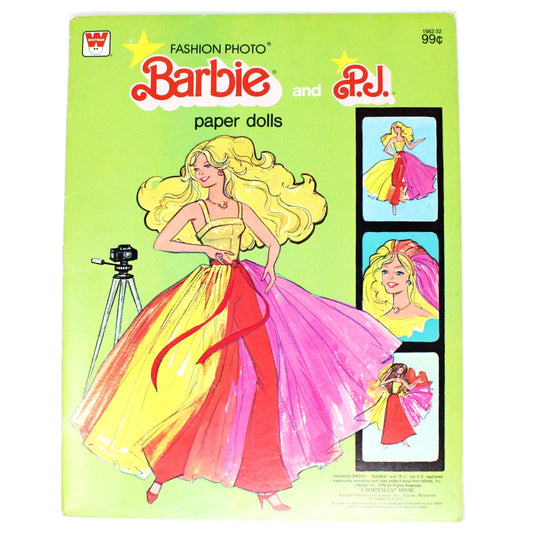 Paper Doll Book, Whitman, Barbie and PJ Fashion Photo, Uncut, Vintage 1978