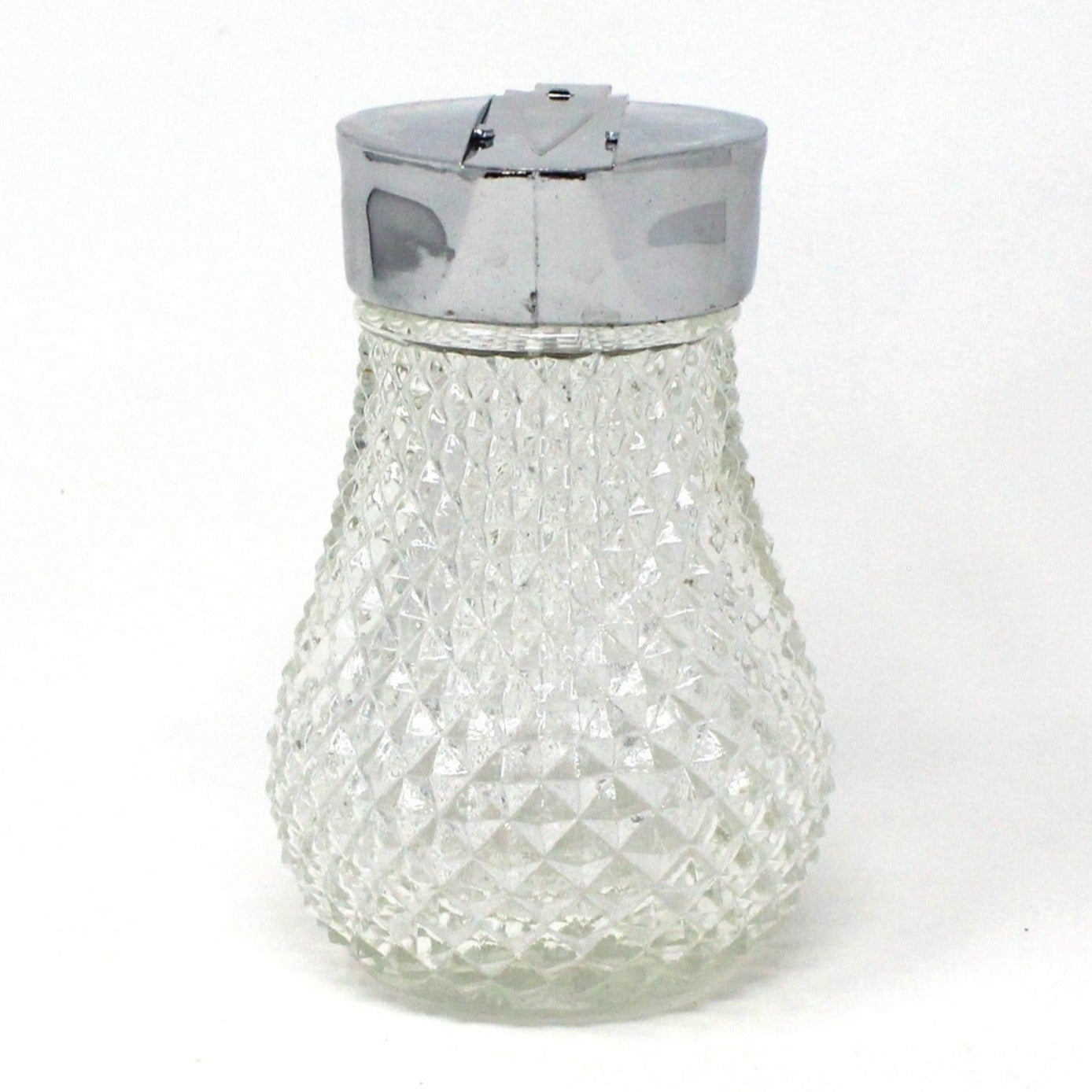 Dispenser, Syrup, Diamond Point, Glass, Vintage Import