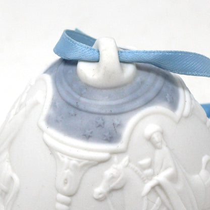 Ornaments, Lladro, Annual Christmas Bell, Blue 1990, Porcelain, Vintage, SOLD