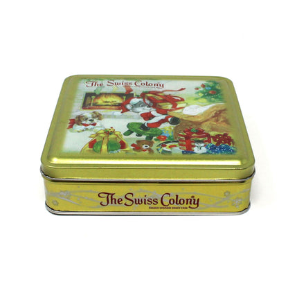 Gift Tin / Cookie Tin, Swiss Colony Chris Mouse Collectible Tin