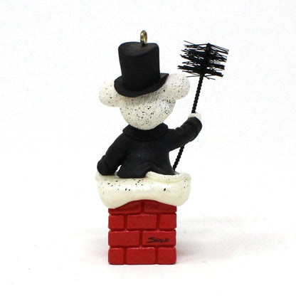 Ornaments, Hallmark, Mouse Chimney Sweep, in Box, 1987