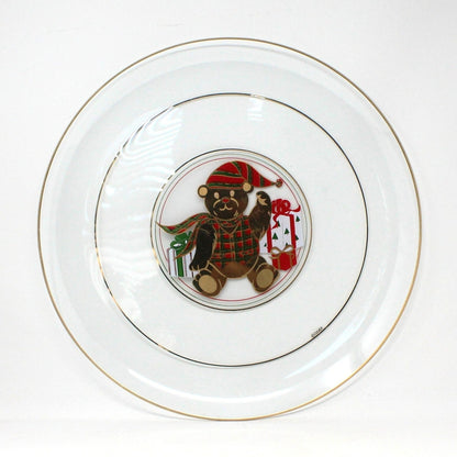 Tray, Culver, Christmas Yule Teddy Bear, Serving Tray / Plate, Vintage