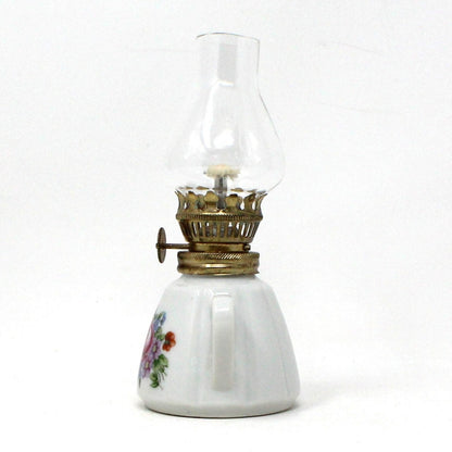 Oil Lamp, Mini Teapot Shaped Porcelain Lamp, Vintage Japan