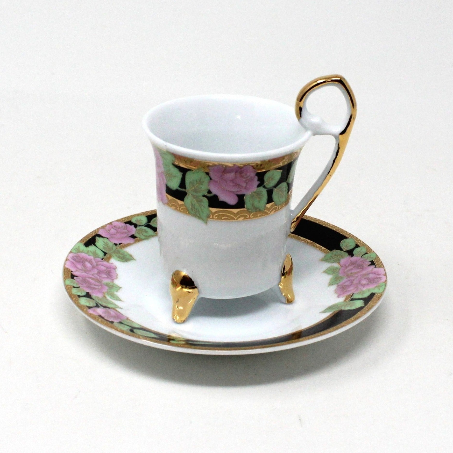 Vintage outlet GNA Fine Porcelain Tea Cups and Saucers Set