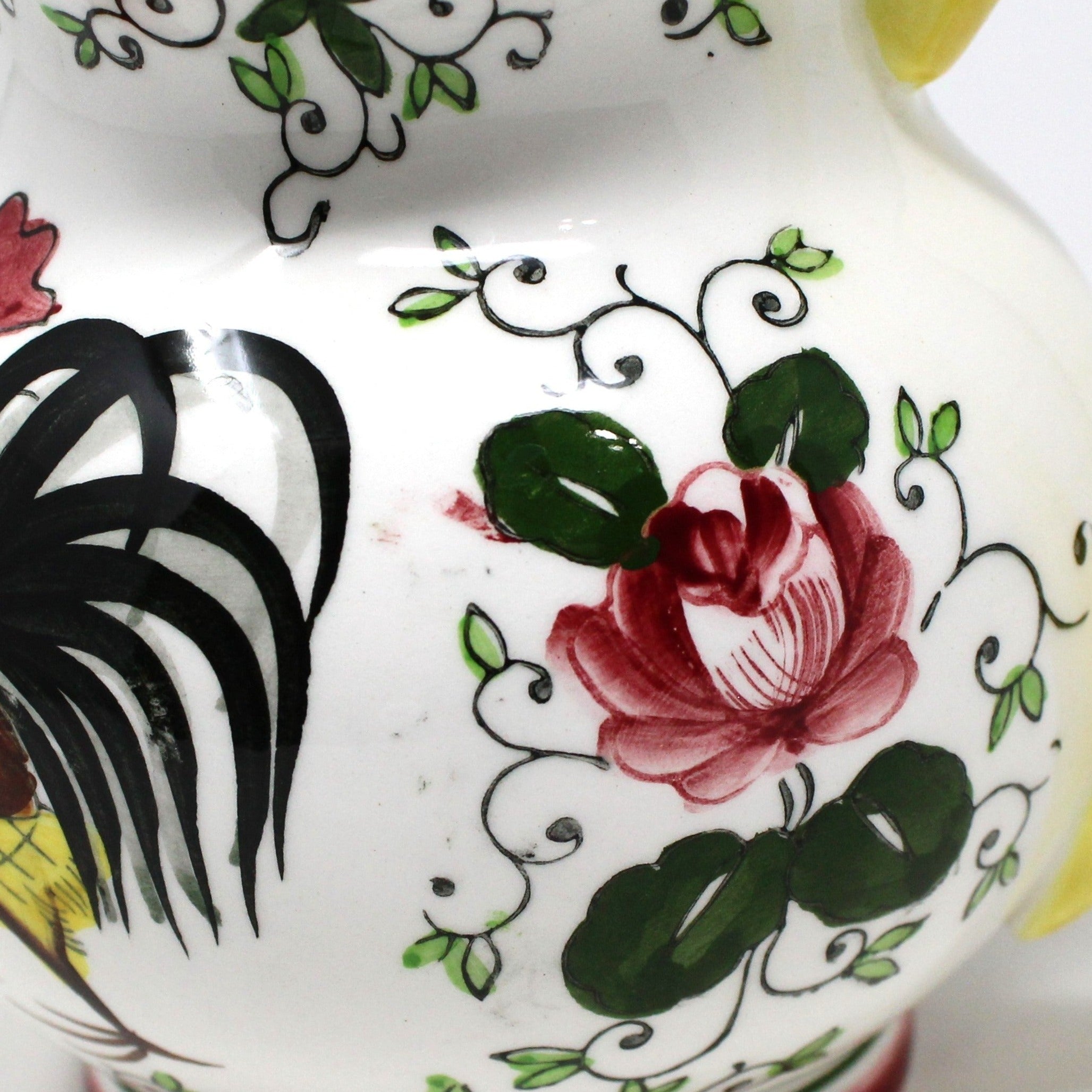 Vintage Ceramic Rooster and Roses set shops