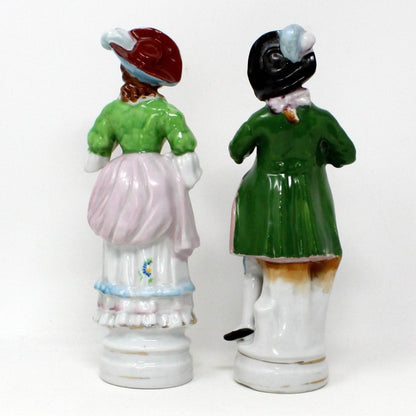 Figurine, Lipper & Mann, Victorian / Colonial Couple, Hand Painted Porcelain, Vintage