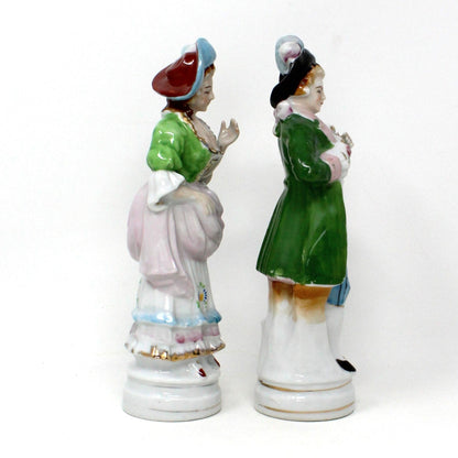 Figurine, Lipper & Mann, Victorian / Colonial Couple, Hand Painted Porcelain, Vintage