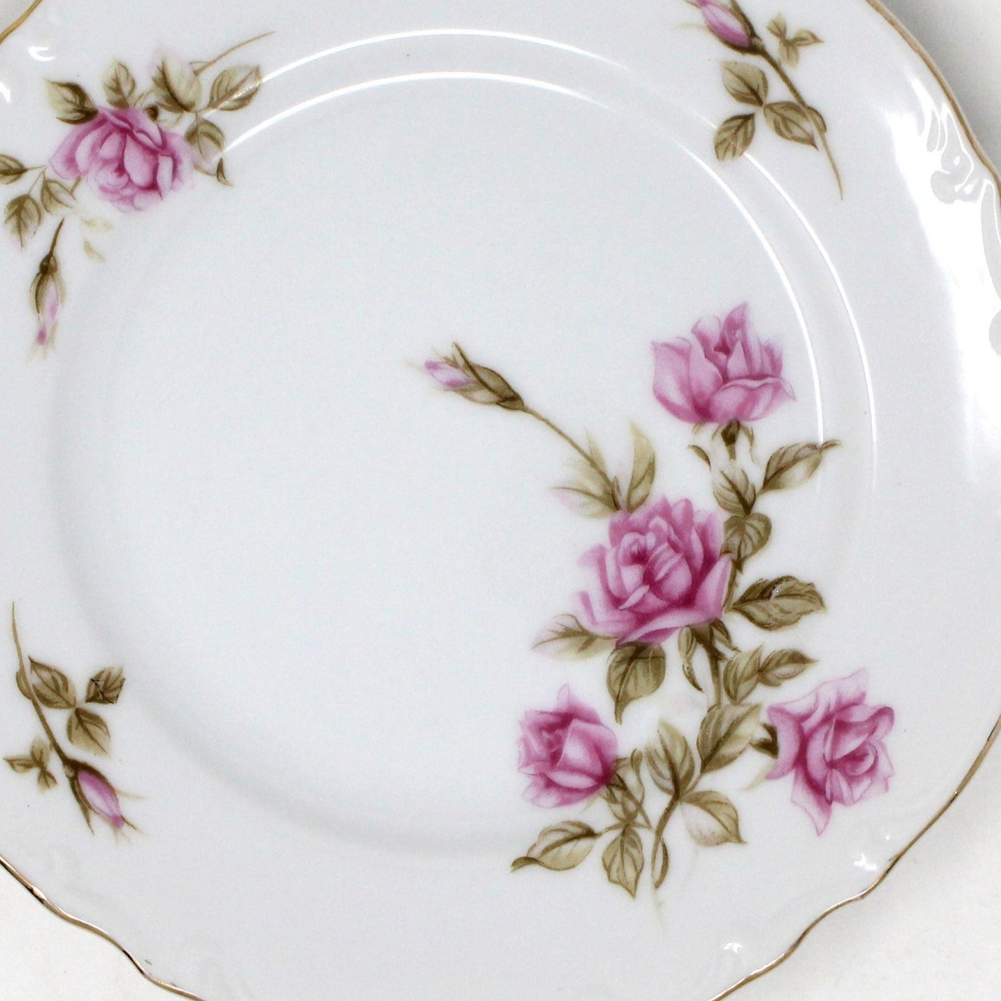 Bread & Butter Plate, Mikasa, Rosetta, Pink Roses, Vintage Japan