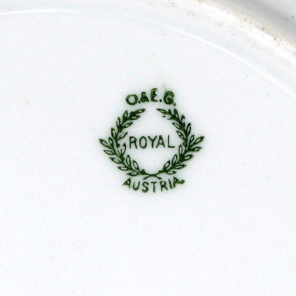 Decorative Bowl, O & E.G, Royal Austria, Hand Painted Grapes, Antique