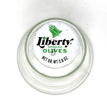 Jar, Liberty Olives Glass Jar with Lid, Liberty Bell Shaped Jar, Vintage