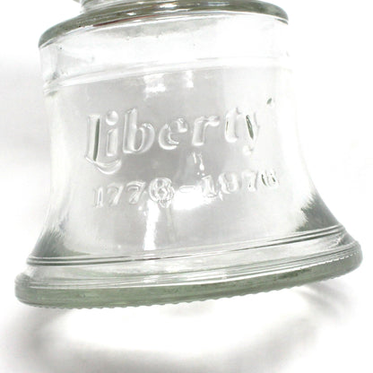 Jar, Liberty Olives Glass Jar with Lid, Liberty Bell Shaped Jar, Vintage