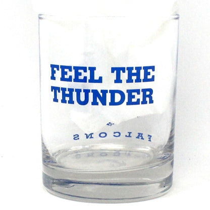 Glasses, Whiskey / Rocks, Air Force Falcons, Feel The Thunder, Blue Falcon Logo, Vintage