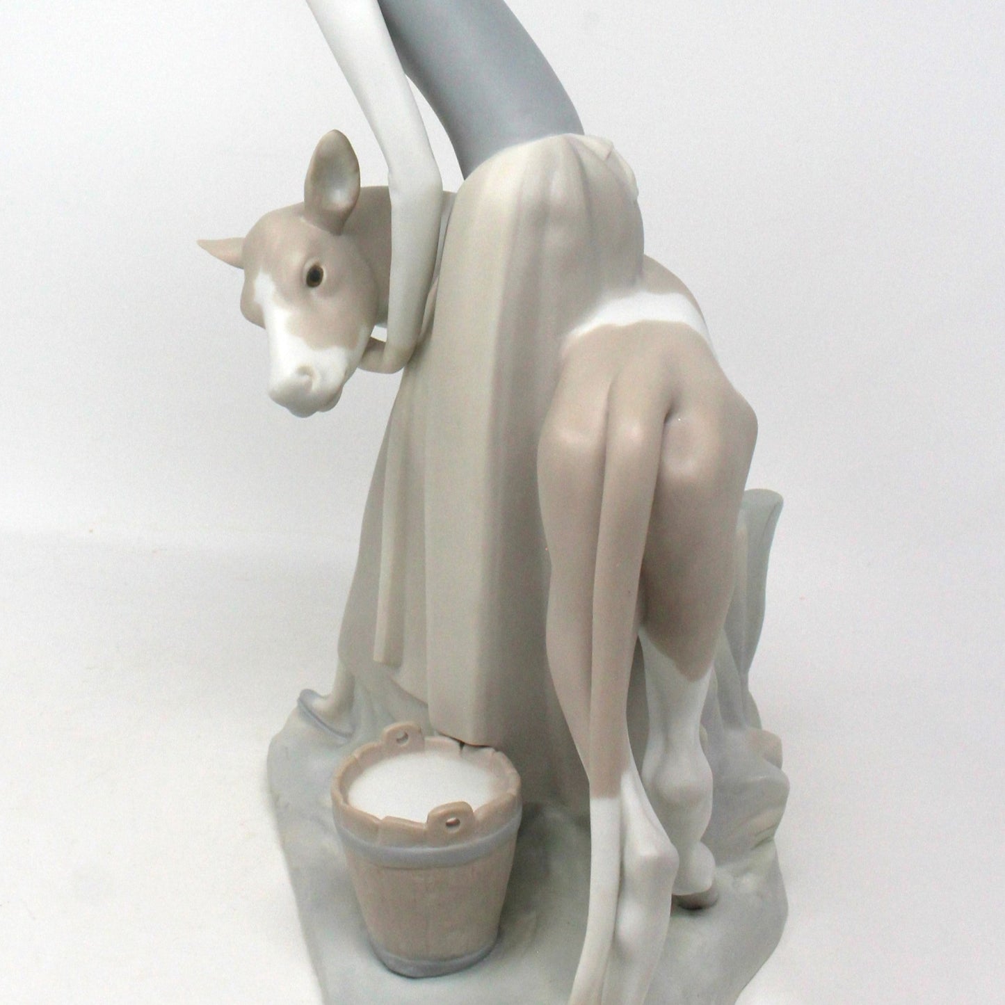 Sculpture, Lladro, Girl with Calf, Retired Lladro Figurine, Vintage