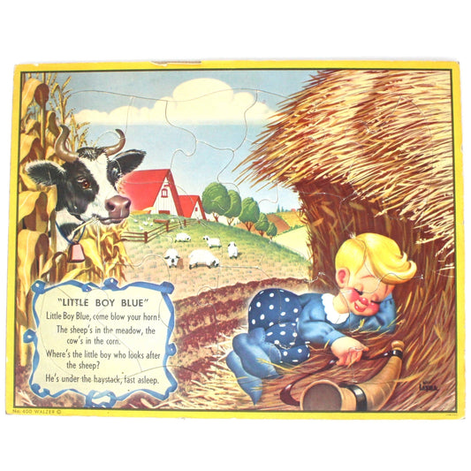 Puzzle, Walzer, Nursery Rhyme, Little Boy Blue, Vintage Tray Puzzle