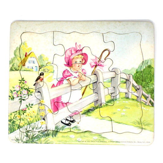 Puzzle, Platt & Munk Co, Nursery Rhyme, Little Bo-Peep Has Lost Her Sheep, Vintage 1952