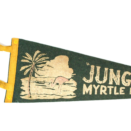 Pennant, Jungleland Myrtle Beach, SC Souvenir Collectible, Vintage 17.5"