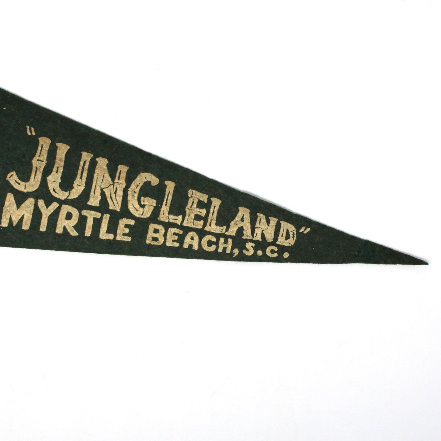 Pennant, Jungleland Myrtle Beach, SC Souvenir Collectible, Vintage 17.5"