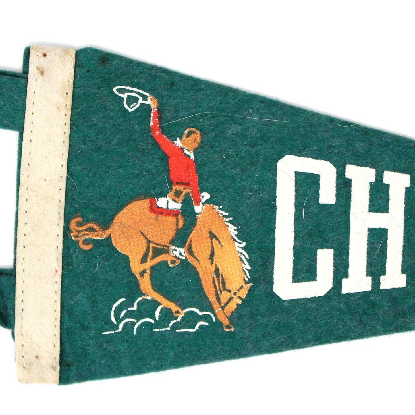 Pennant, Cheyenne, WY Souvenir Collectible, Vintage 8.5", Cowboy