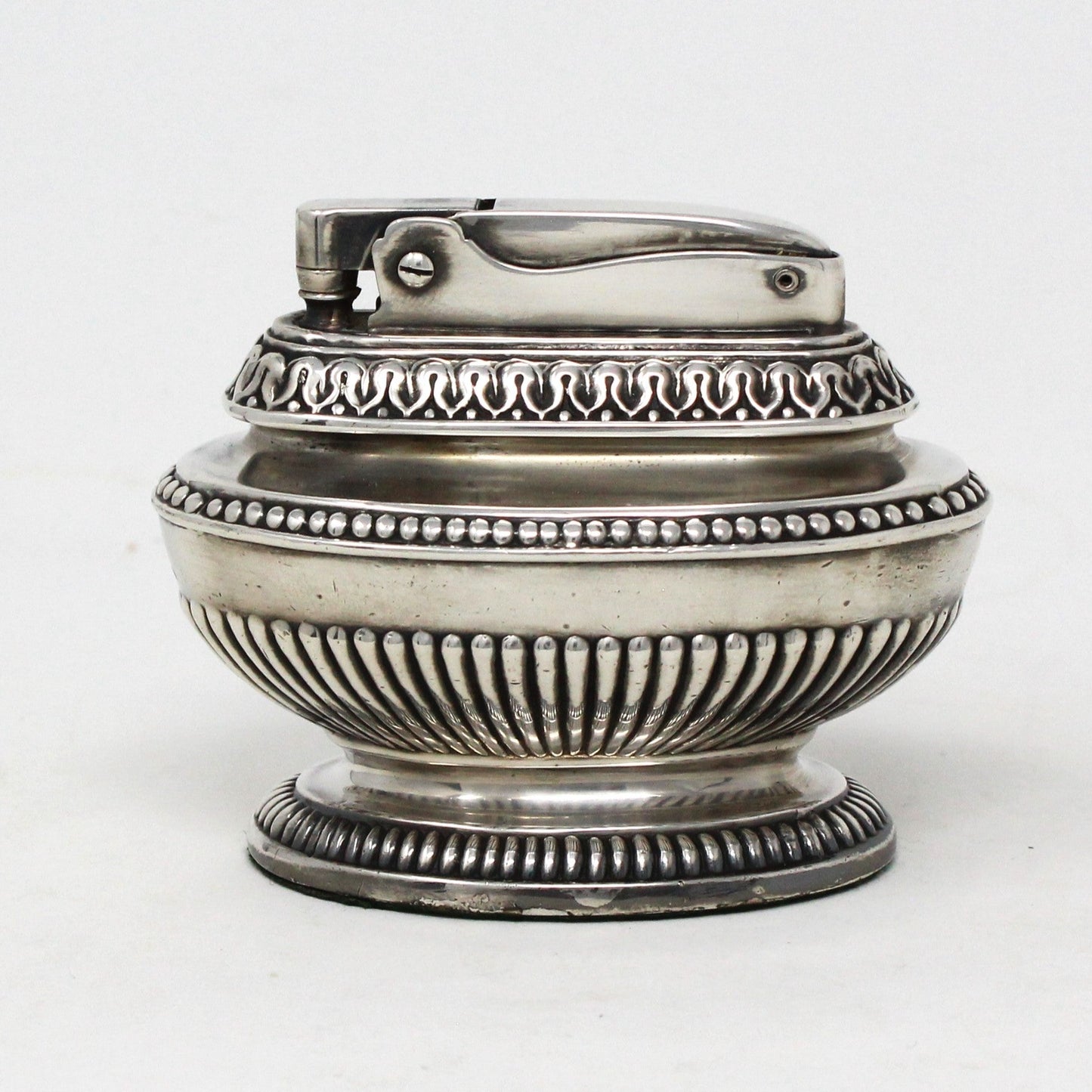 Lighter, Table Lighter, Ronson, Queen Anne Silver Plate, Vintage