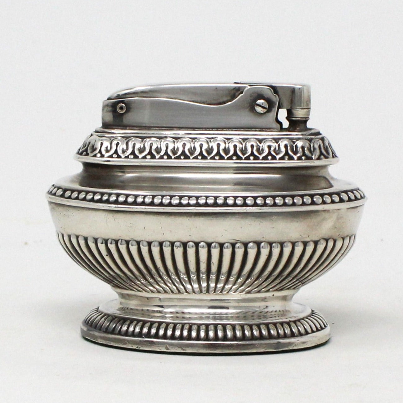 Lighter, Table Lighter, Ronson, Queen Anne Silver Plate, Vintage