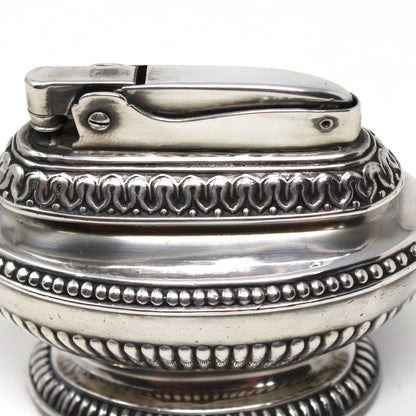 Lighter, Table Lighter, Ronson, Queen Anne Silver Plate, Vintage