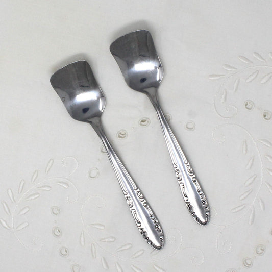 Sugar Spoon / Sugar Scoops, SAF INOX, Italy, Set of 2, Vintage