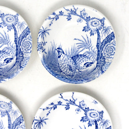 Butter Pats, Furnivals, Quail Blue Ironstone Transferware, Antique, SOLD