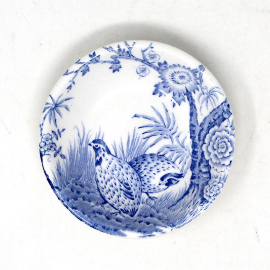 Butter Pats, Furnivals, Quail Blue Ironstone Transferware, Antique, SOLD