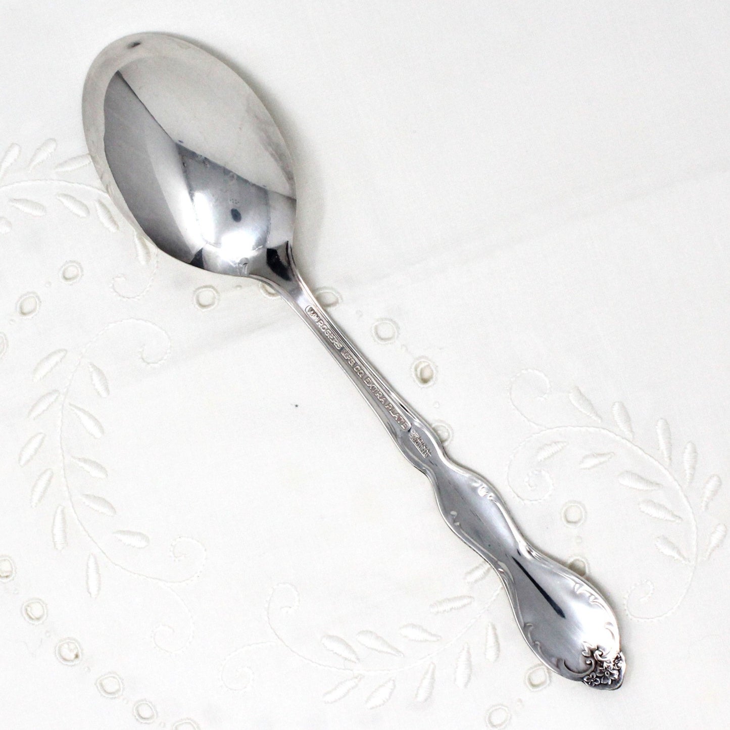 Serving Spoon, Wm Rogers Mfg Co, Camelot, Silverplate, Vintage 1964