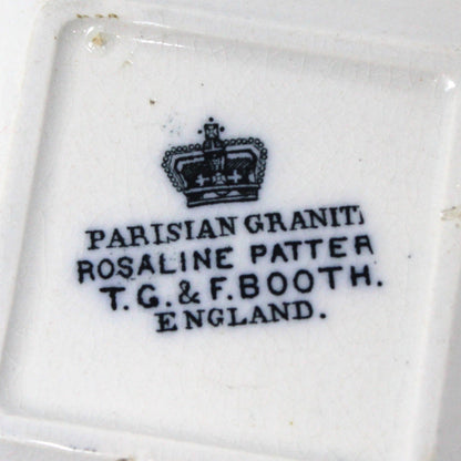 Butter Pats, T G & F Booth, Rosaline Blue, Parisian Granite, England, Antique, Set of 2