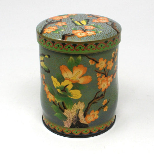 Gift Tin / Candy Tin, Daher, Asian Florals & Butterflies, Vintage England