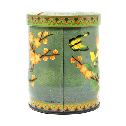 Gift Tin / Candy Tin, Daher, Asian Florals & Butterflies, Vintage England