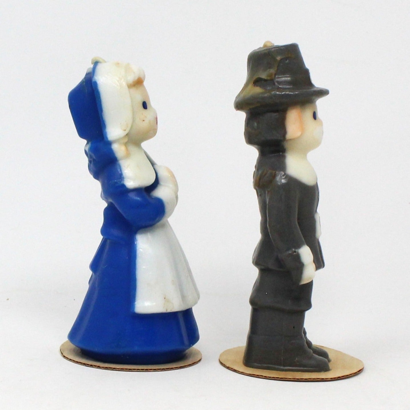 Candle, Gurley Novelty, Figural Pilgrims Thanksgiving Candles, Set of 2, Vintage, SOLD