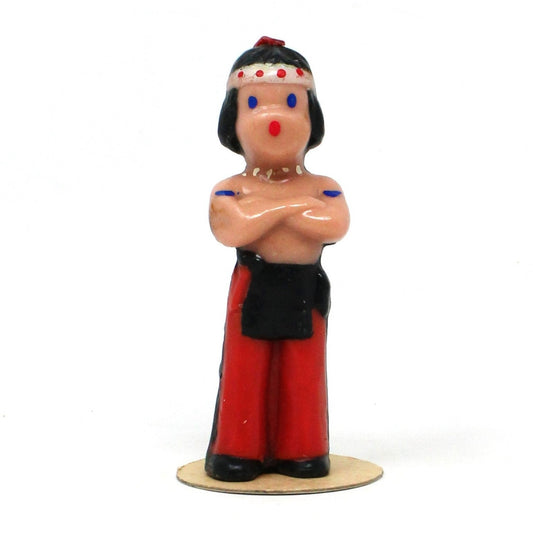 Candle, Gurley Novelty, Figural American Indian Thanksgiving Candles, Vintage