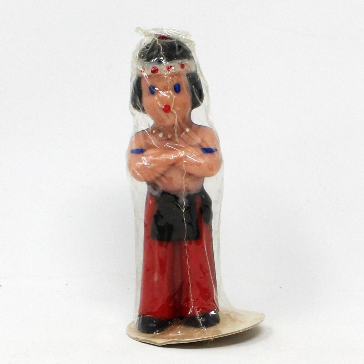 Candle, Gurley Novelty, Figural American Indian Thanksgiving Candles, Vintage