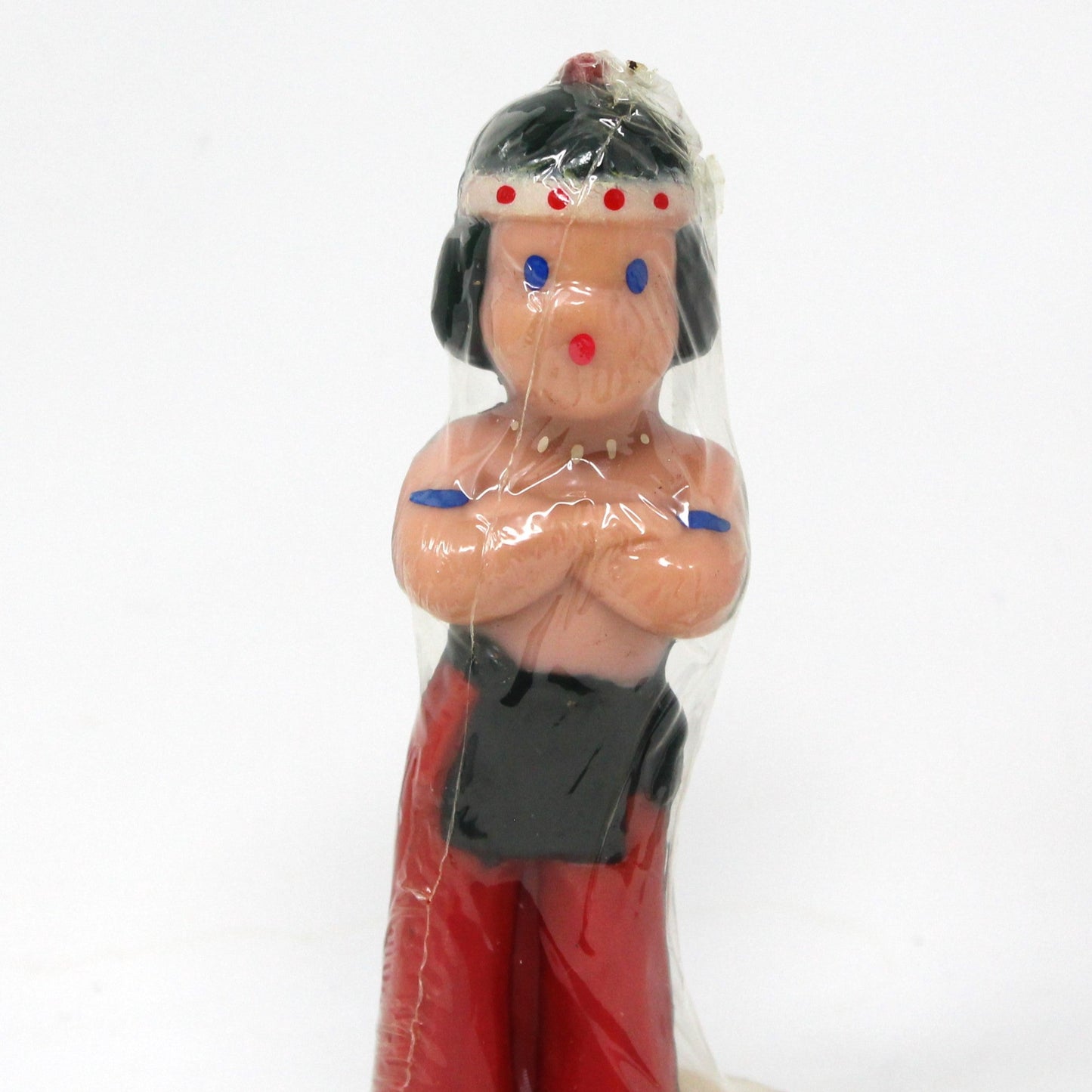 Candle, Gurley Novelty, Figural American Indian Thanksgiving Candles, Vintage