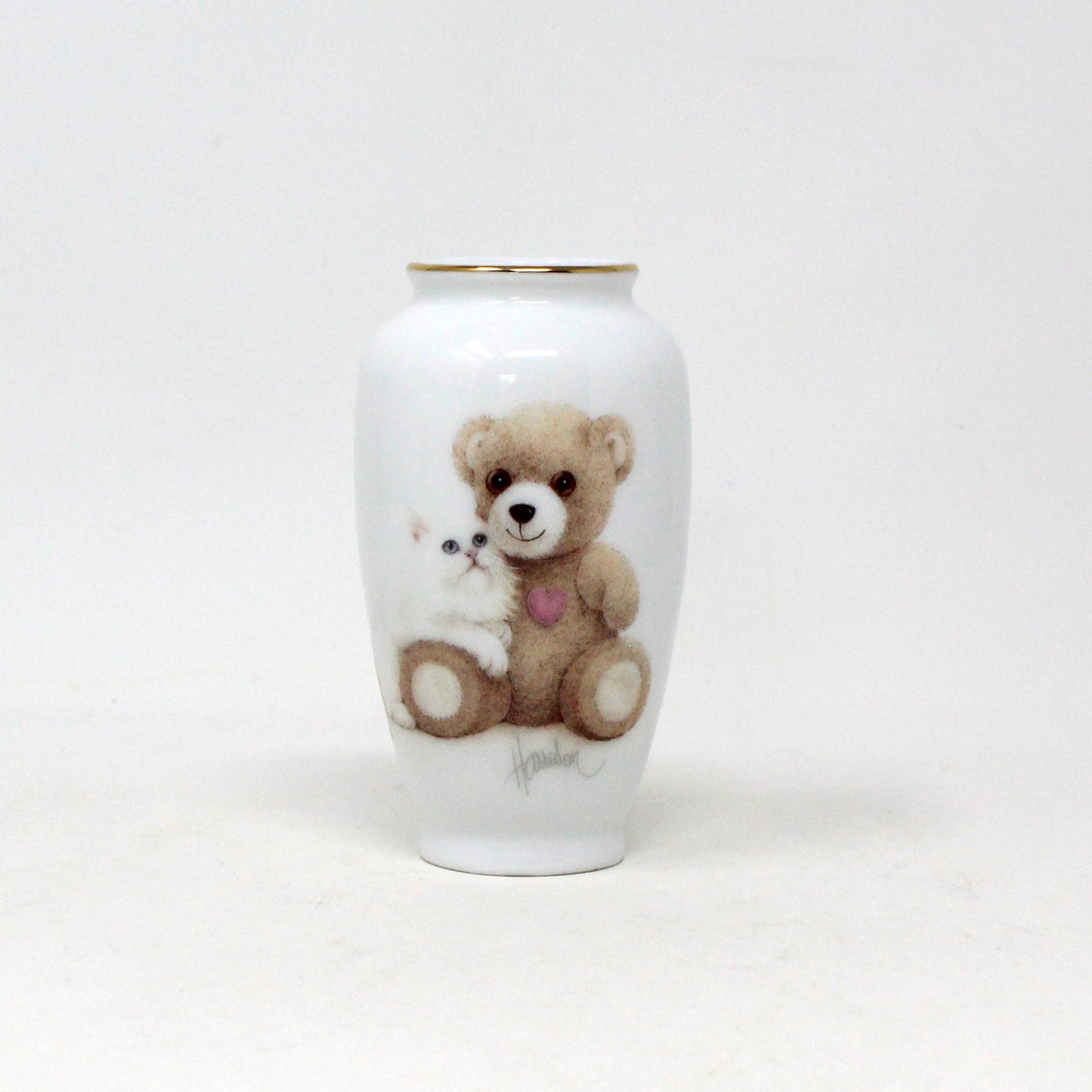 Vases, OMC Otagiri, Bear with Cat, Bob Harrison Designs, Set of 3, Japan, Vintage