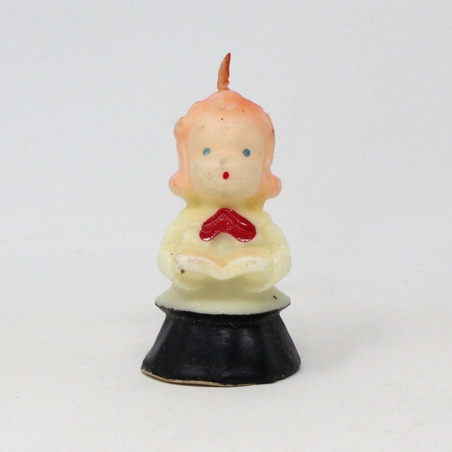 Candle, Gurley Novelty, Figural Christmas Choir Singer Caroler Girl, Vintage Collectibles