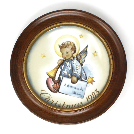 Decorative Plate, Schmid Brothers, Christmas Plate Hummel 1983, Angelic Messenger, Framed,Vintage