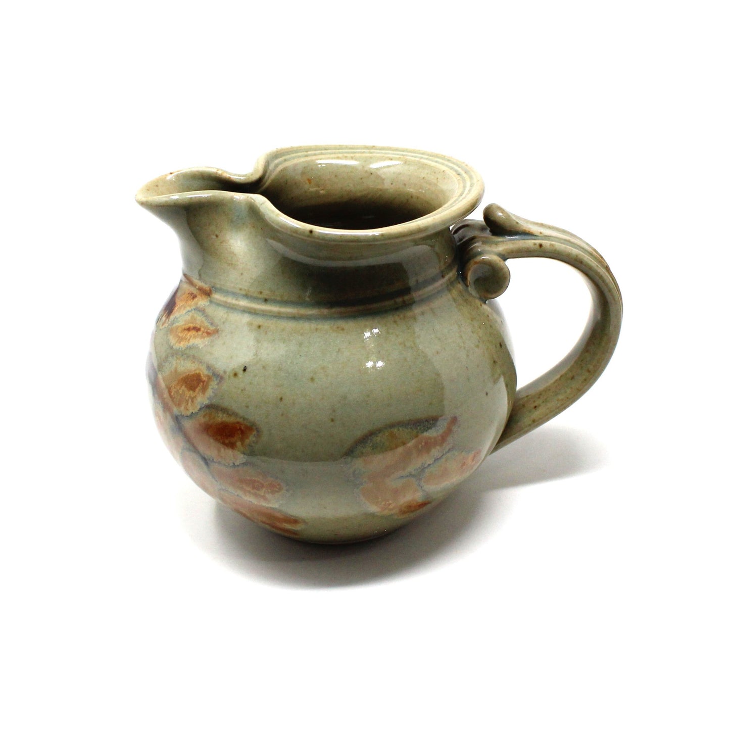 Pitcher, Carol McFarlan Studio Ceramic Pottery Pitcher, Thrown Glazed Stoneware, Vintage