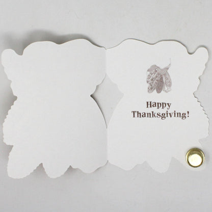 Greeting Card / Thanksgiving Card, Mouse with Indian Corn, Hi! Happy Thanksgiving, Carlton Cards