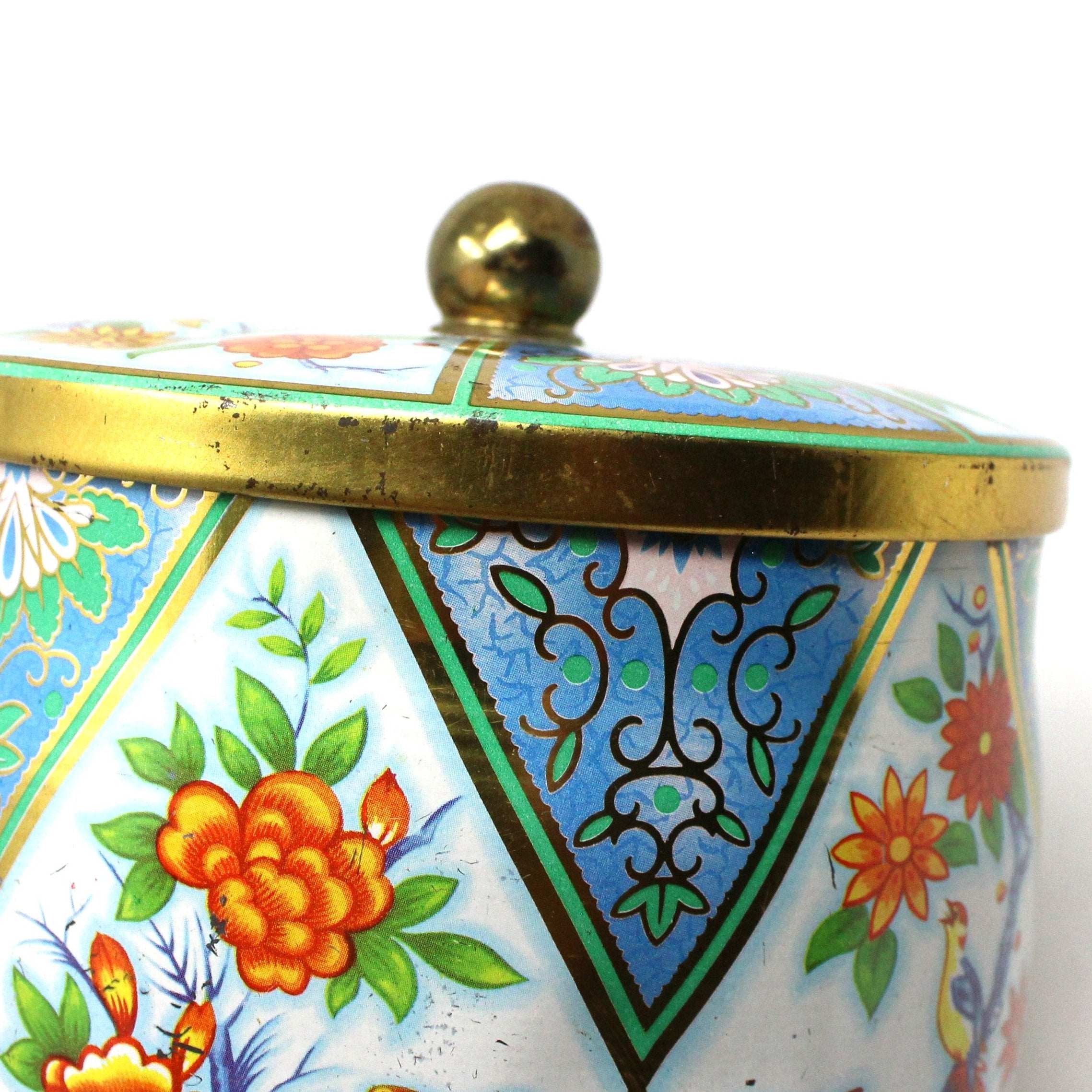 Antique tea tins England and outlets Brazil flor