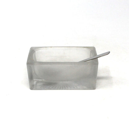 Salt Cellar, Master Salt Dip, Dugan Diamond, Frosted Glass, Antique