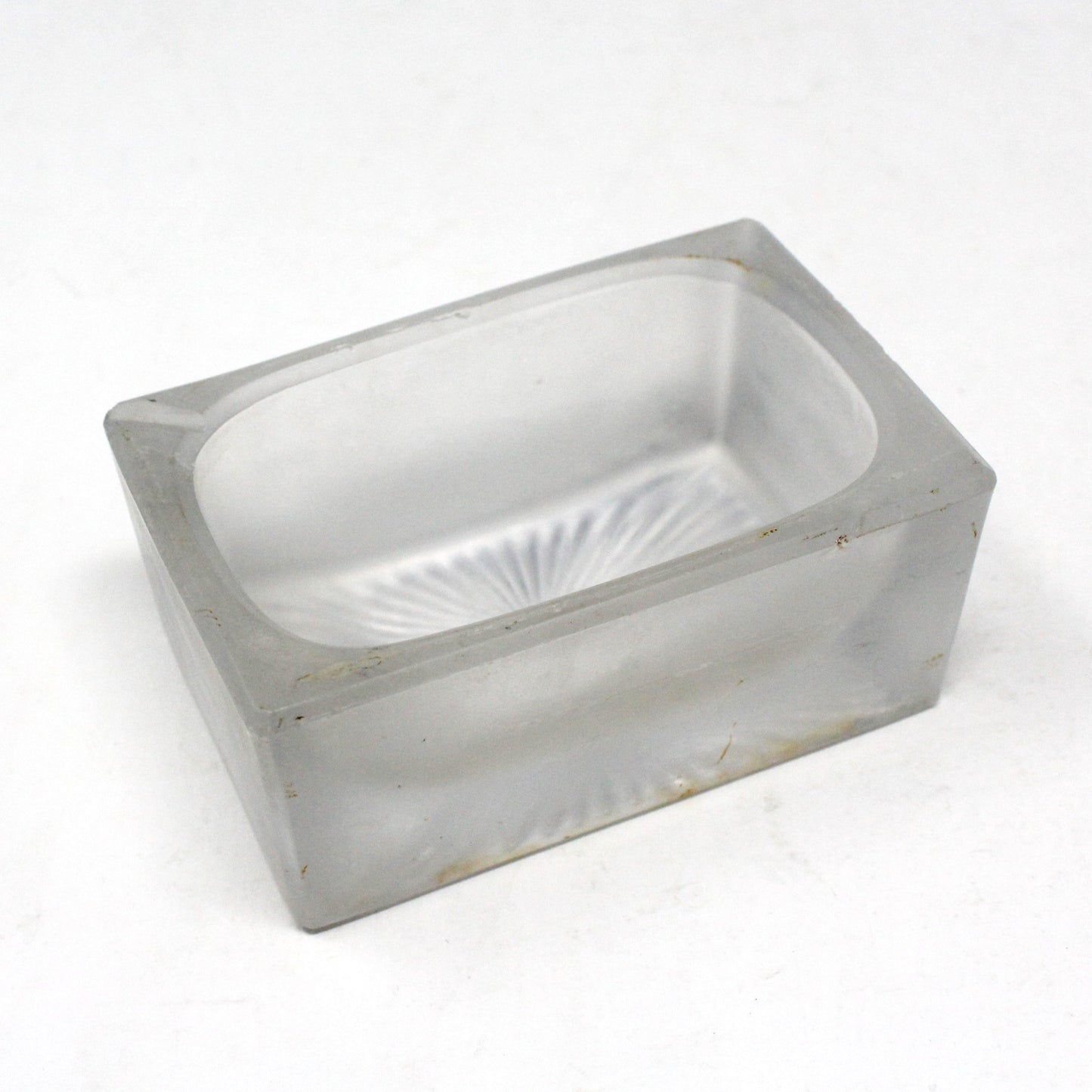 Salt Cellar, Master Salt Dip, Dugan Diamond, Frosted Glass, Antique