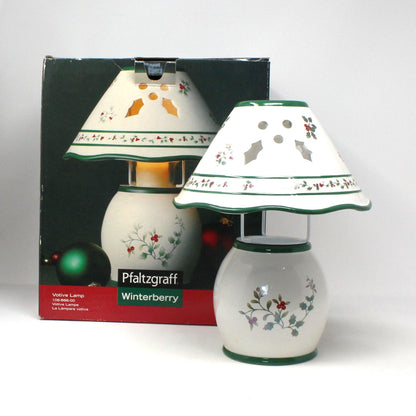 Candle Lamp, Shade / Jar, Pfaltzgraff, Winterberry Votive Lamp, Christmas Holiday